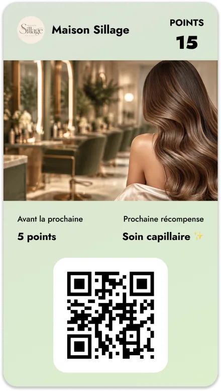 Carte de fidélité digitale Maison Sillage dans le Wallet